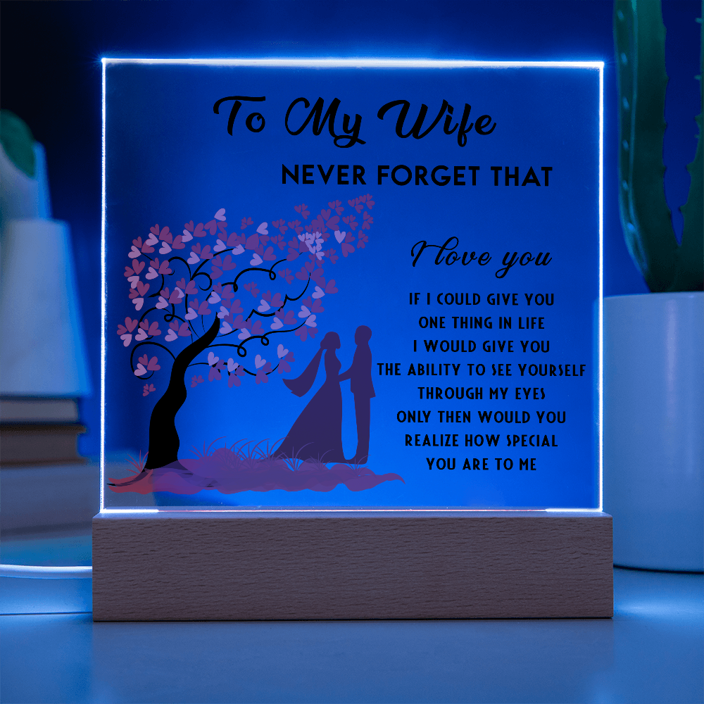 To My Wife - Valentine's Day Best Gift From Husband - Acrylic Square Plaque