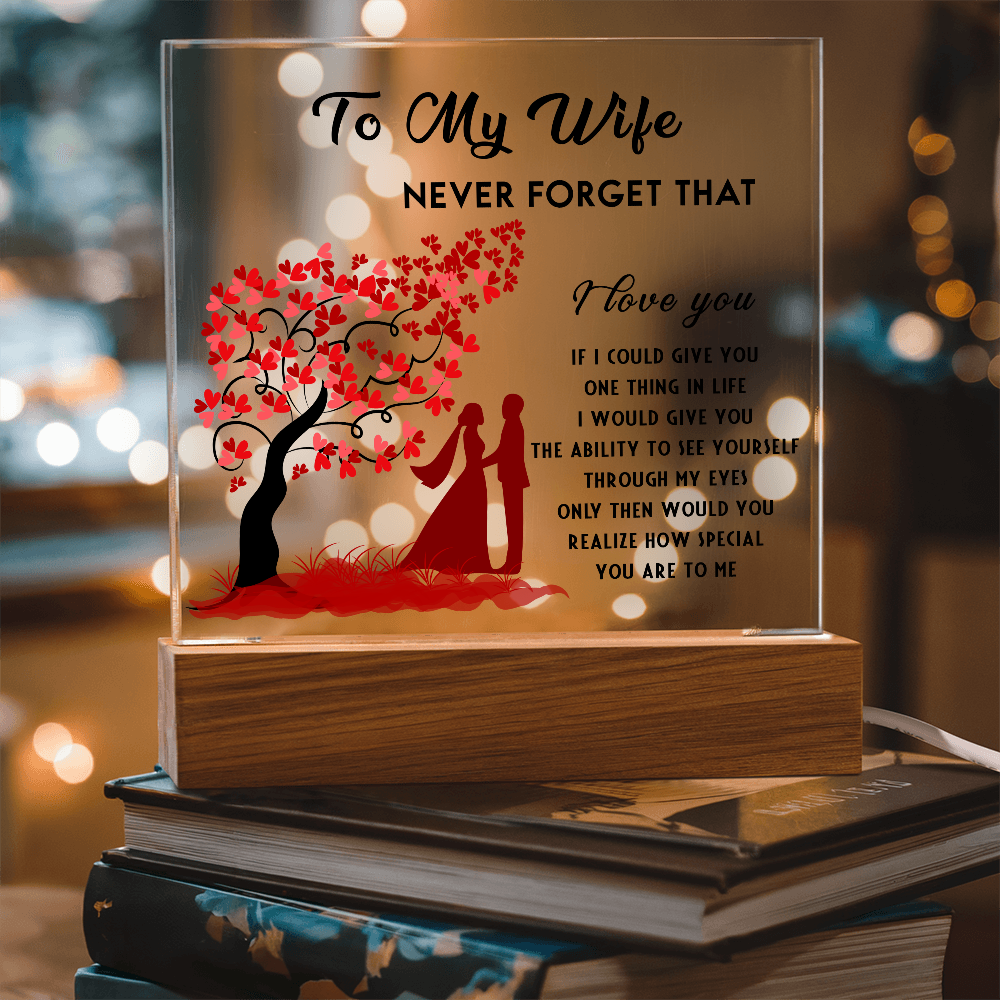 To My Wife - Valentine's Day Best Gift From Husband - Acrylic Square Plaque