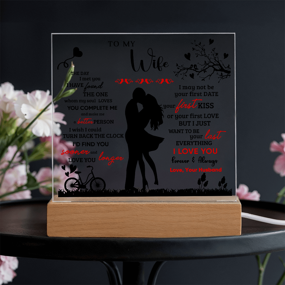 To My Wife - Valentine's Day Best Gift From Husband - Acrylic Square Plaque