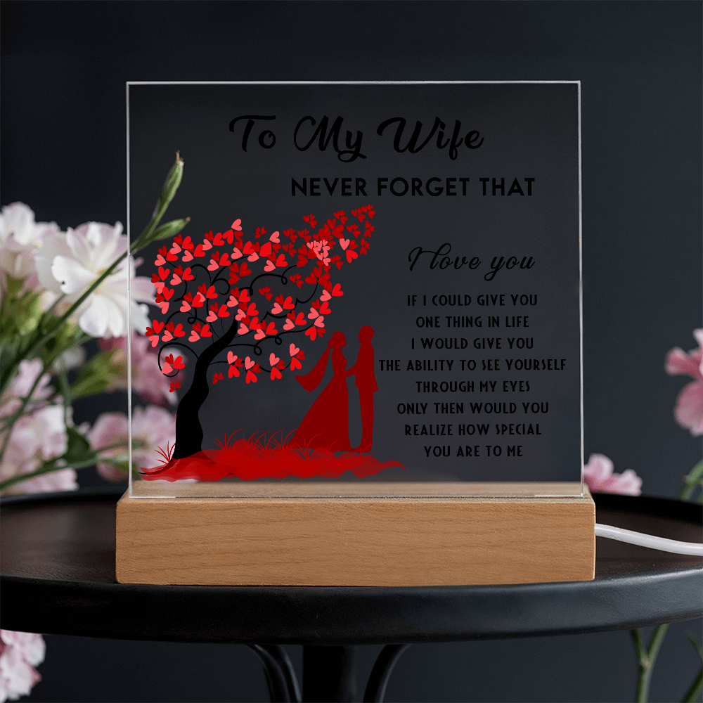 To My Wife - Valentine's Day Best Gift From Husband - Acrylic Square Plaque