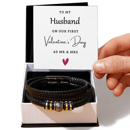 To My Husband - Valentines gift - Love You Forever Bracelet