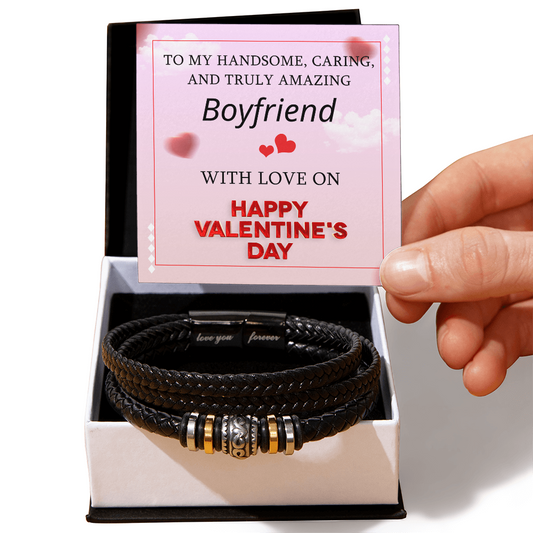 To My Boyfriend - Best Gift For Valentine's Day - Love You Forever Bracelet