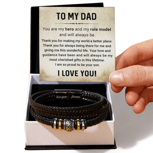 Father's Day Special Gift - Happy Father's Day - Love You Forever Bracelet