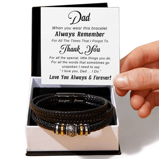 Father's Day Special Gift - Happy Father's Day - Love You Forever Bracelet