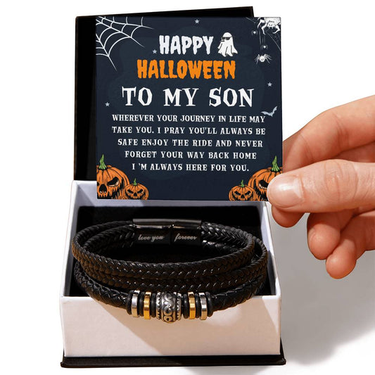 To My Son - Best Halloween Gift - Love You Forever Bracelet