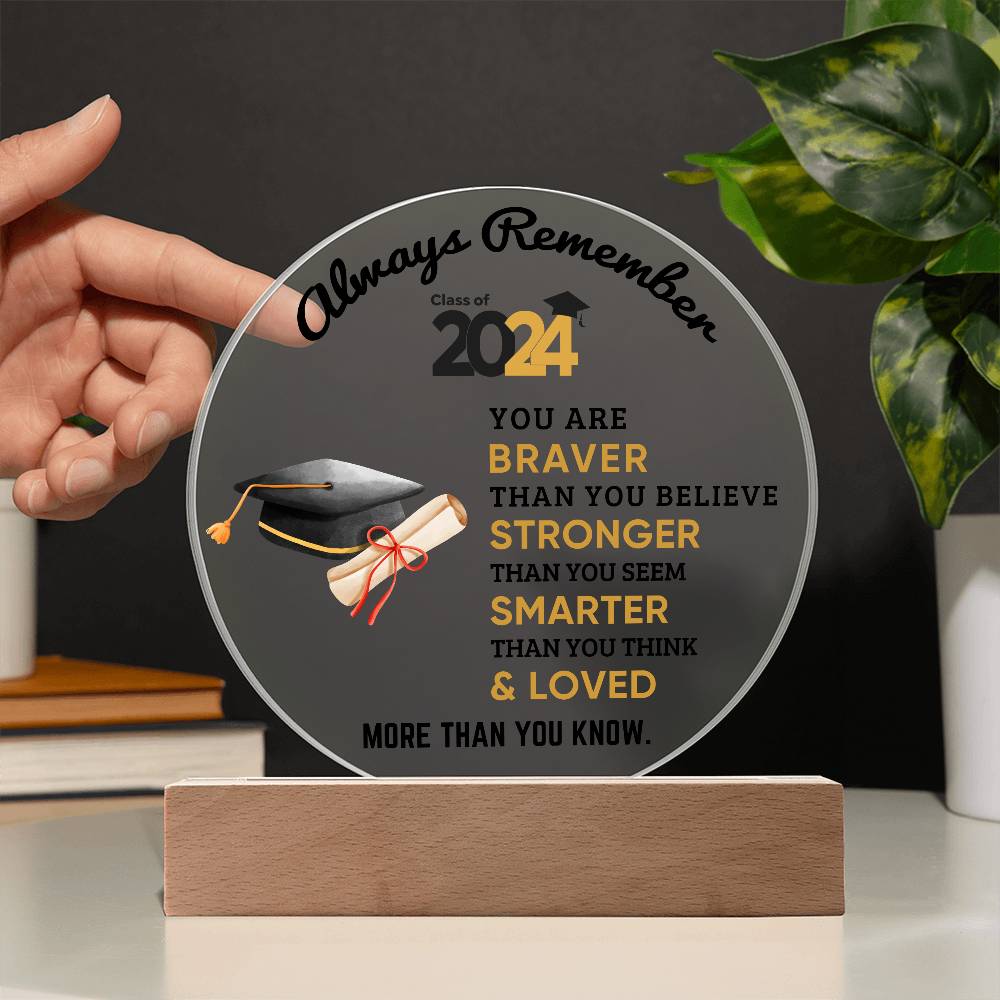 Perfect Graduation Gift - Congratulations - Acrylic Circle Plaque