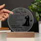 To My Future Wife - Valentines gift - Acrylic Circle Plaque