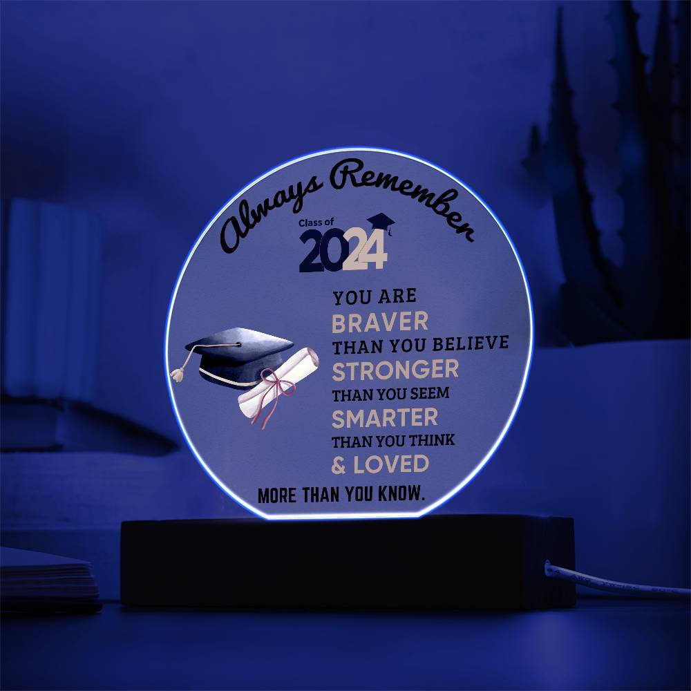 Perfect Graduation Gift - Congratulations - Acrylic Circle Plaque