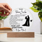 To My Future Wife - Valentines gift - Acrylic Circle Plaque