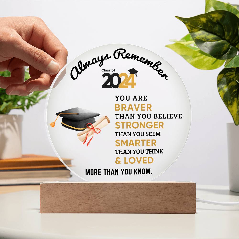 Perfect Graduation Gift - Congratulations - Acrylic Circle Plaque