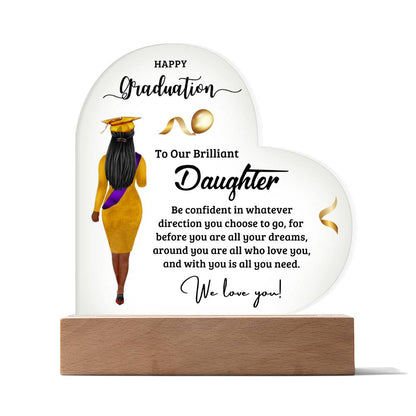 Perfect Graduation Gift - Congratulations - Acrylic Heart Plaque