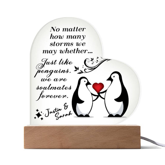 No Matter How Many Storms We May Whether - Valentine's Day Best Gift For - Acrylic Heart Plaque