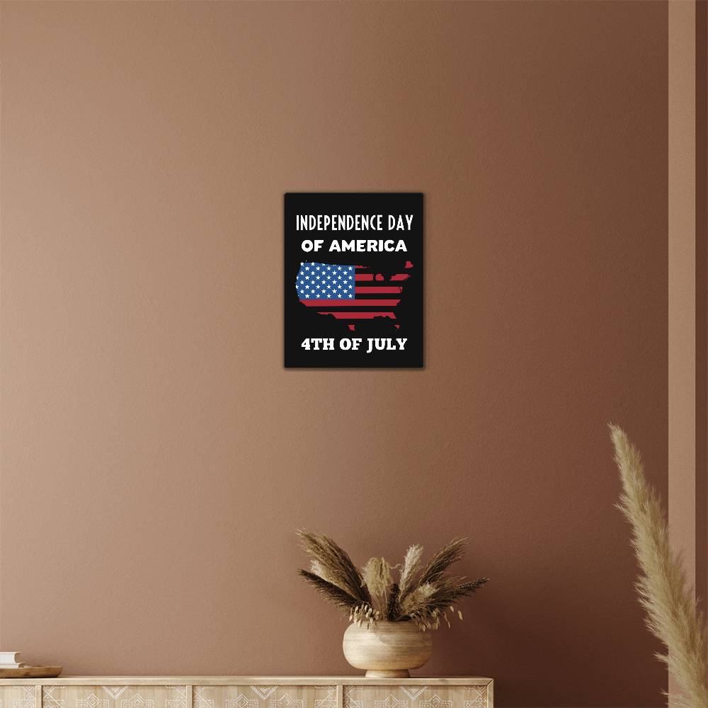 4th of July - Independence Day of America - High Gloss Metal Art Print - USA Independence Day