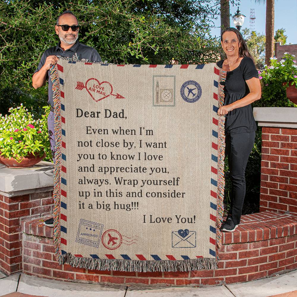 Father's Day Special Gift - Happy Father's Day - Heirloom Woven Blanket