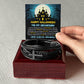To My Grandson - Best Halloween Gift - Men's Cross Bracelet