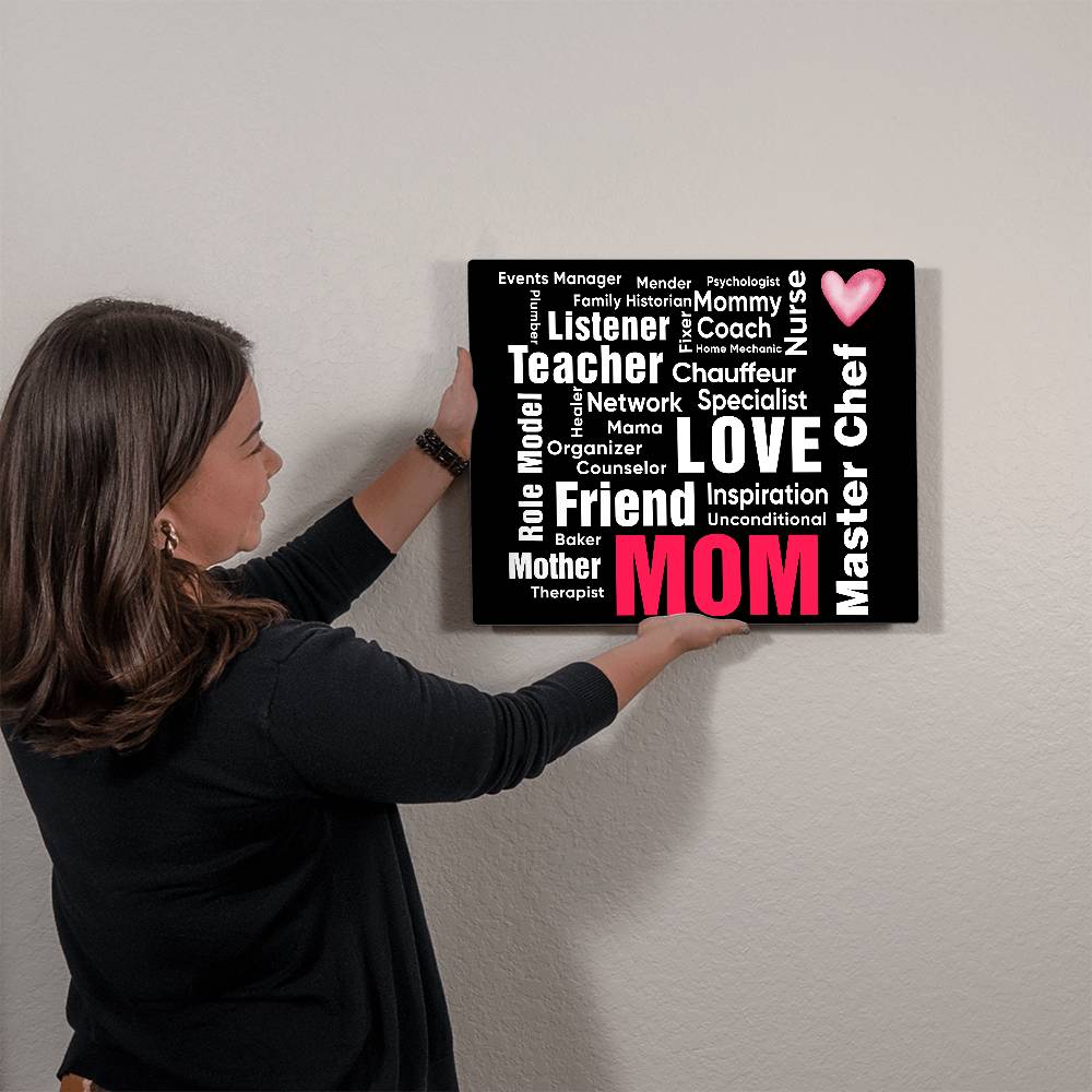 MOM - HAPPY MOTHER'S DAY - HIGH GLOSS METAL ART