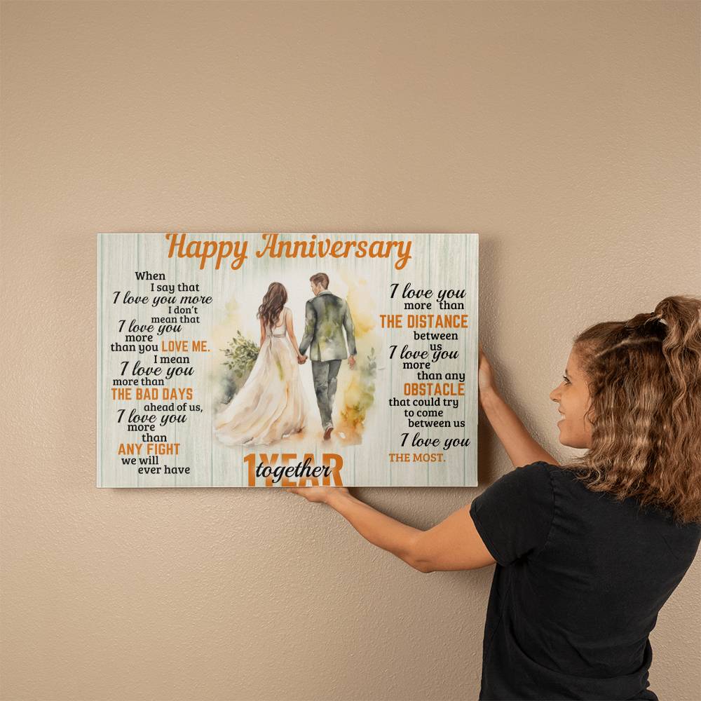 Anniversary Perfect gift - Gallery Wrapped Canvas