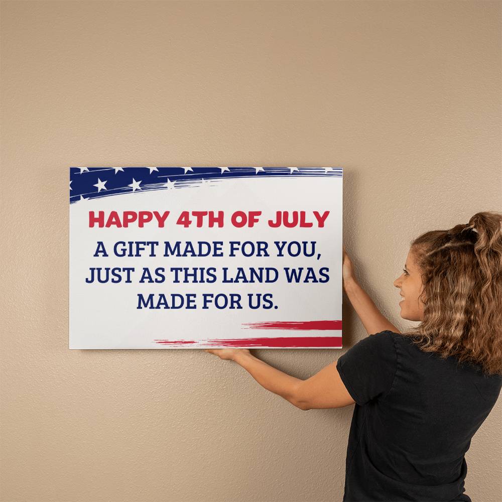 Happy 4th of July - Gallery Wrapped Canvas - USA Independence Day