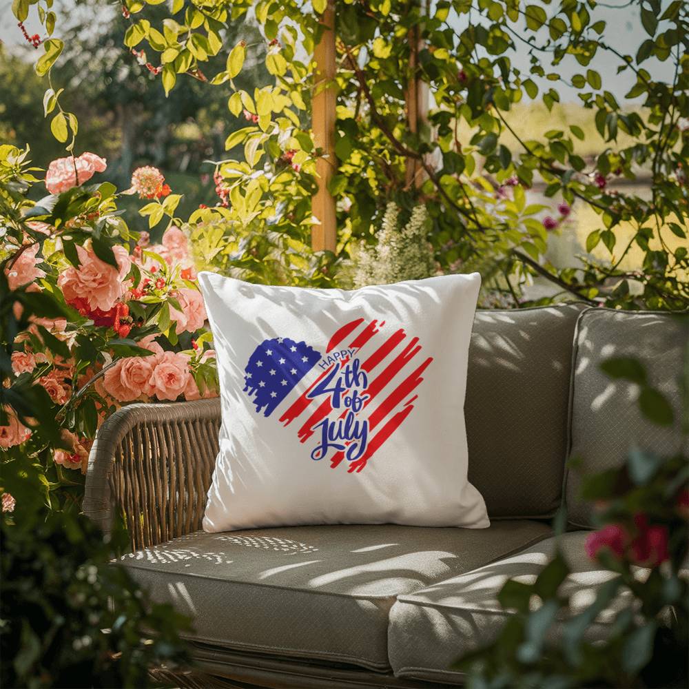 4th of July Pillow - Indoor and Outdoor Pillow - USA Independence Day