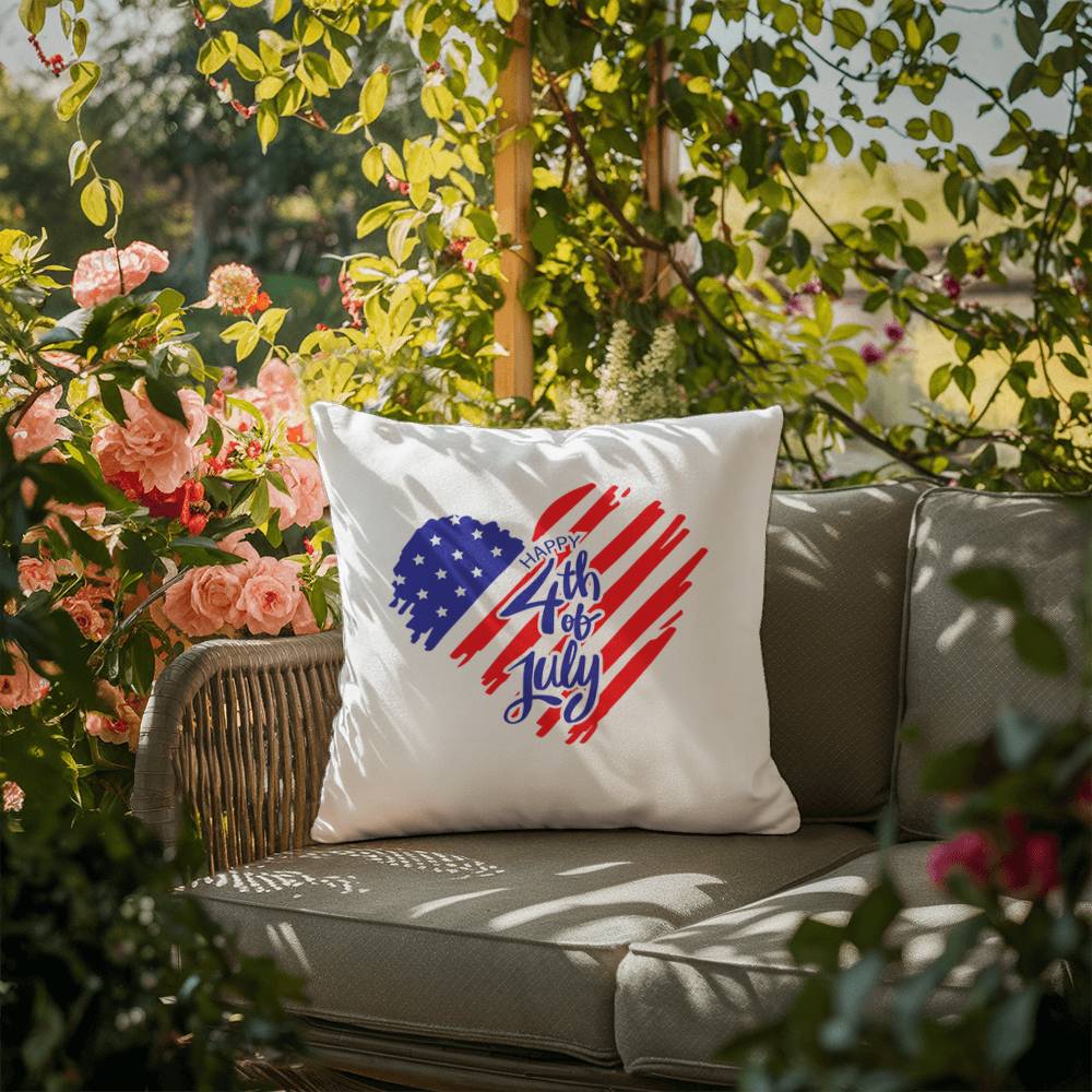 4th of July Pillow - Indoor and Outdoor Pillow - USA Independence Day