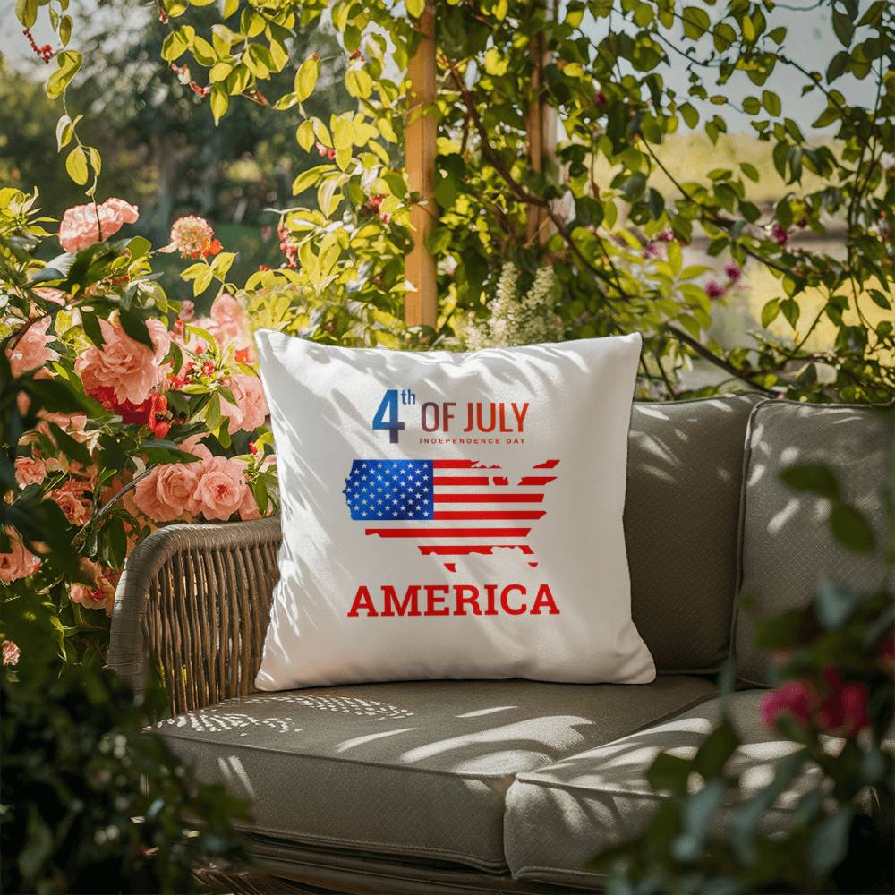 4th of July Pillow - Indoor and Outdoor Pillow - USA Independence Day