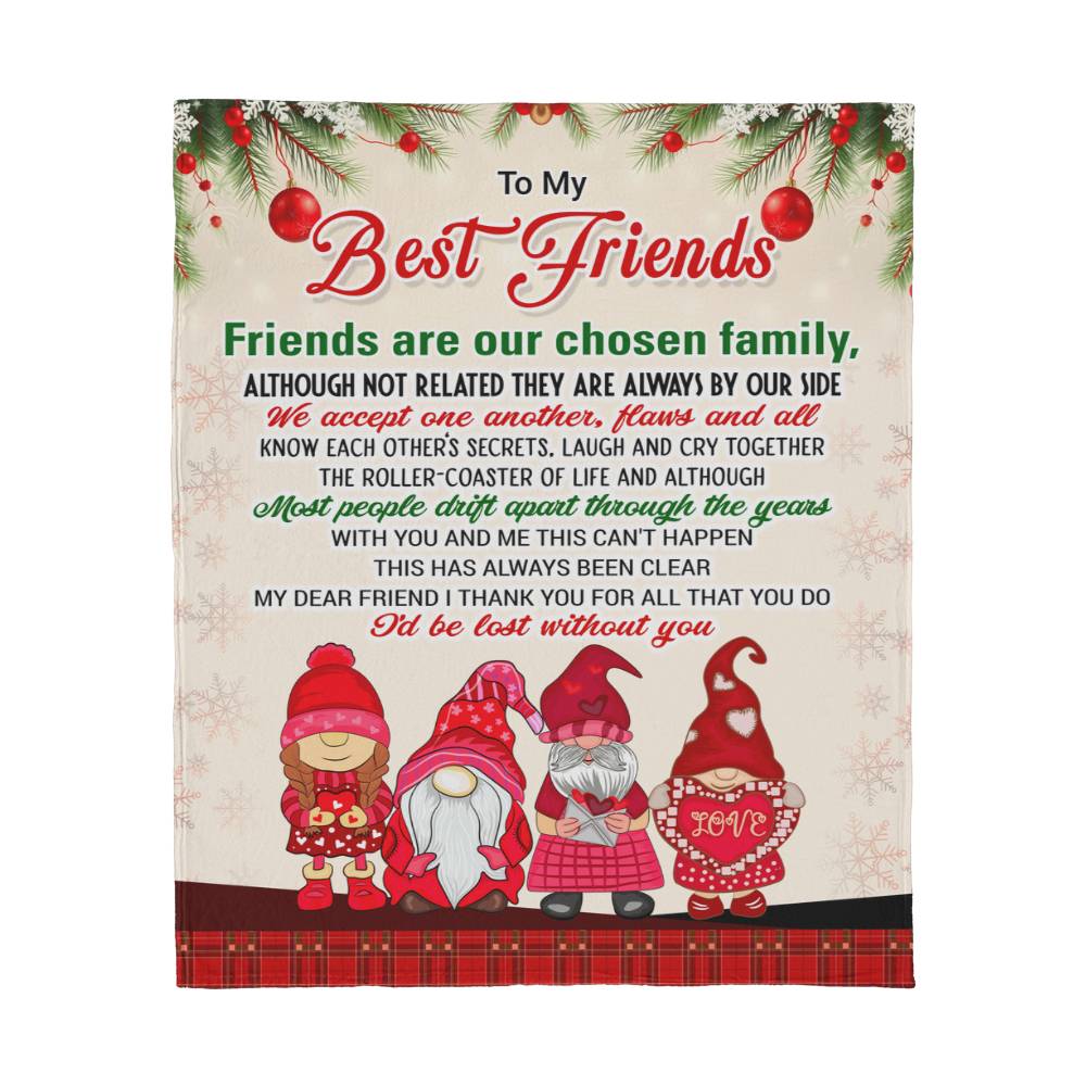 To My Best Friend - Christmas Gift - Jersey Fleece Blanket