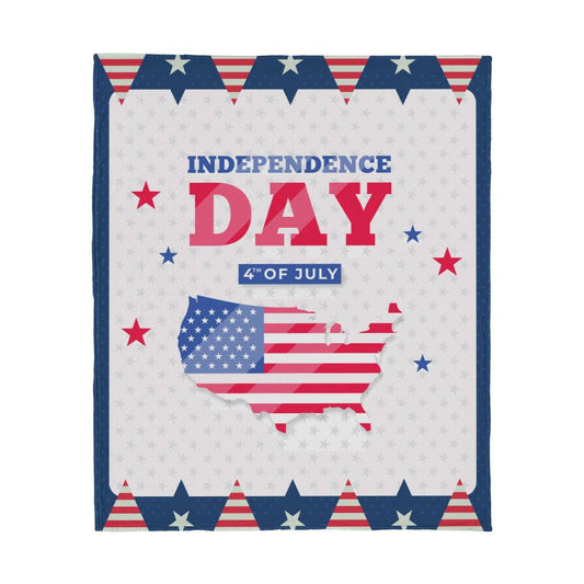 USA Independence Day - Blanket -Jersey Fleece Blanket