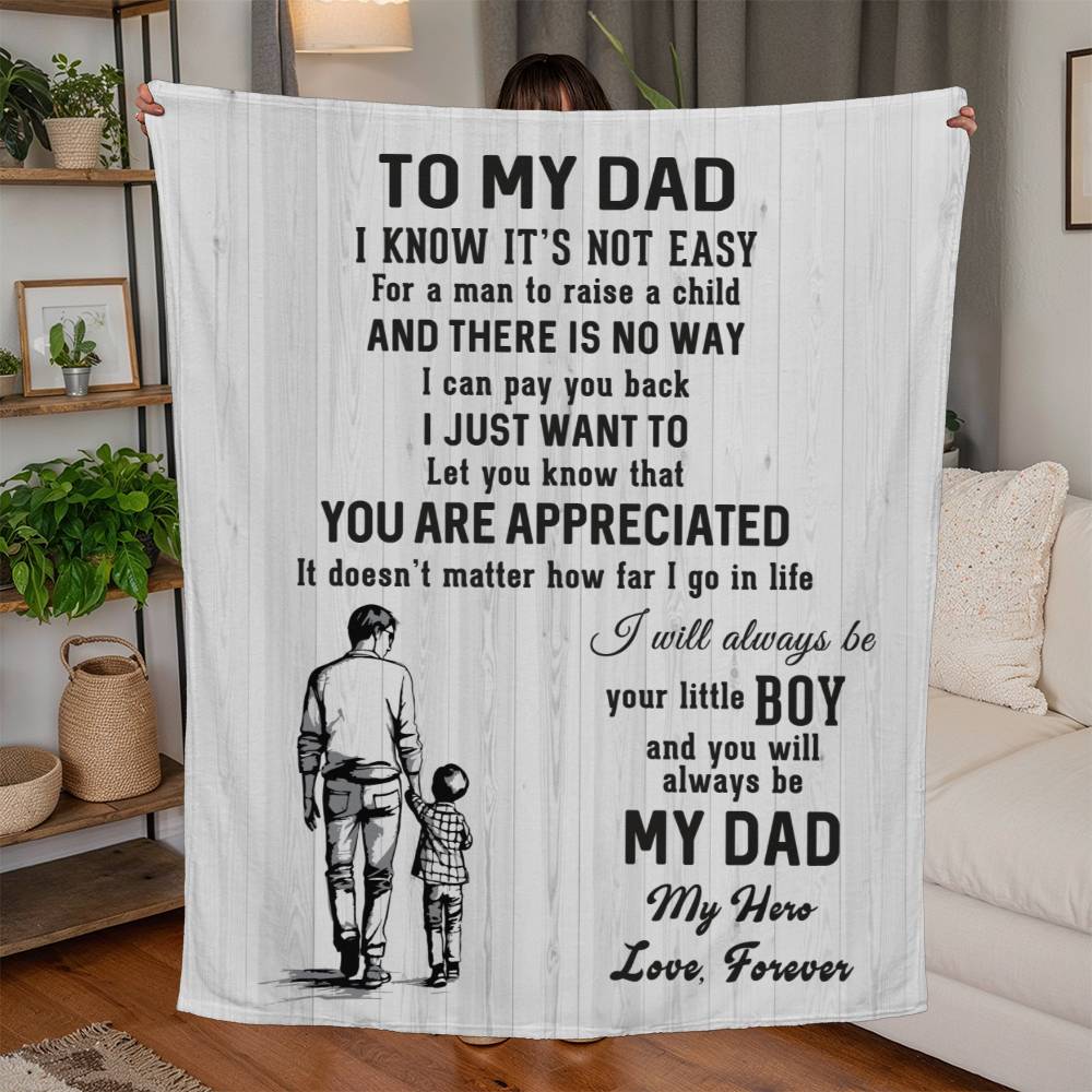 Father's Day Special Gift - Happy Father's Day - Jersey Fleece Blanket