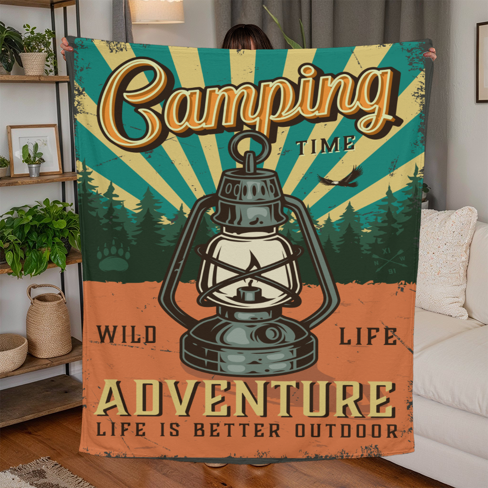 New Camping Blanket - Jersey Fleece Blanket