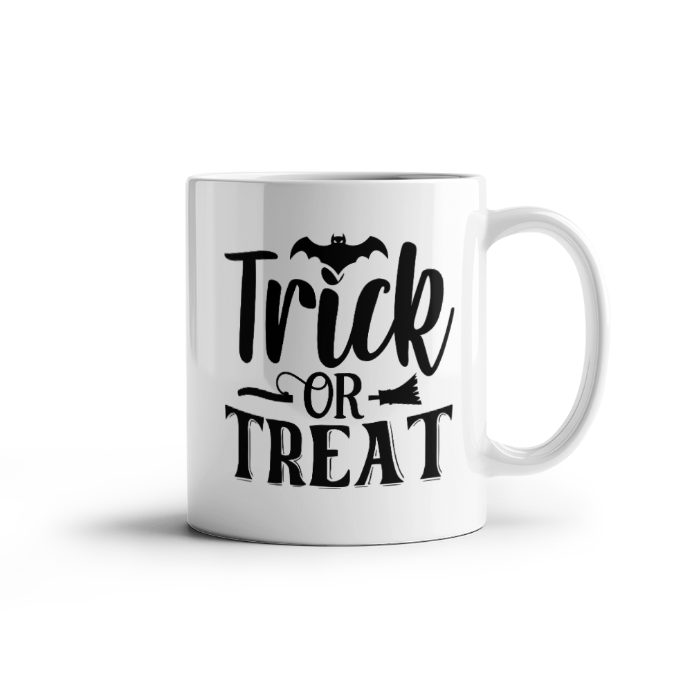 Trick or Treat - Best Halloween Gift - White Ceramic Mug