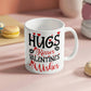 Hugs, Kisses Valentine's Wishes - Valentine's Day Best Gift For - White Ceramic Mug