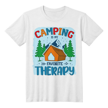 Camping is my favorite therapy - T-Shirt