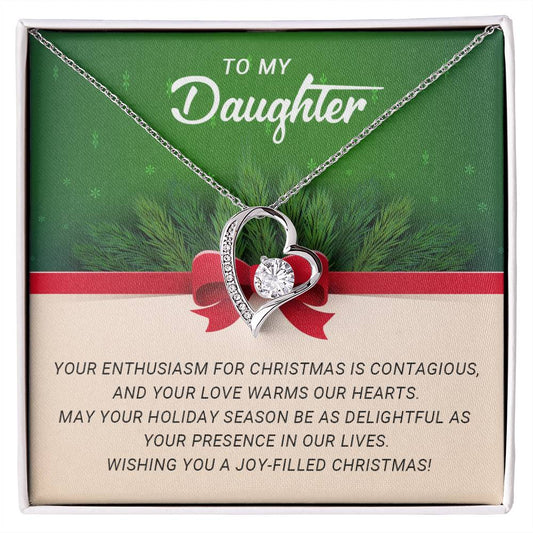 Daughter - Joy-filled - Christmas Gift - Forever Love Necklace