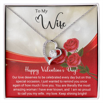 To My Wife - Valentines gift - Forever Love Necklace