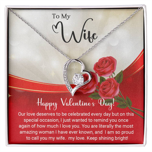 To My Wife - Valentines gift - Forever Love Necklace