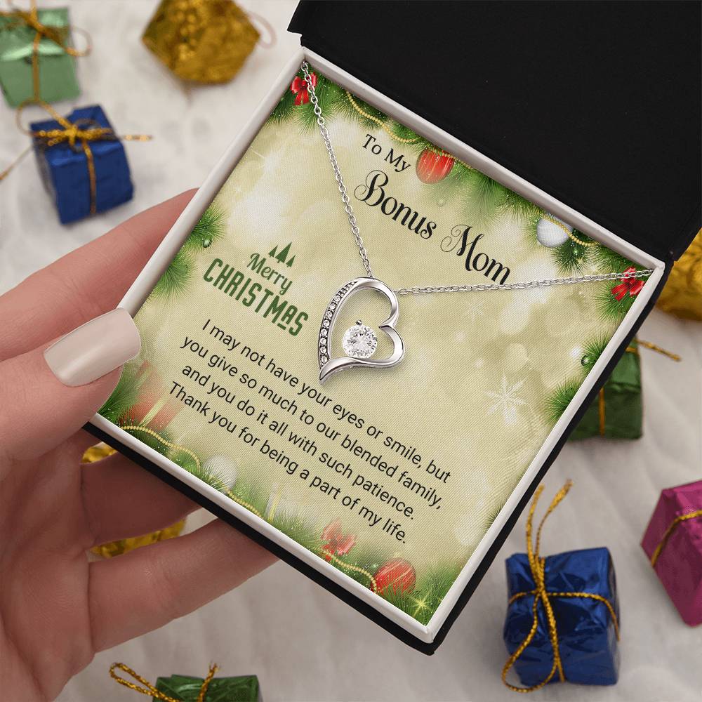 Bonus Mom - Eyes - Christmas Gift - Forever Love Necklace