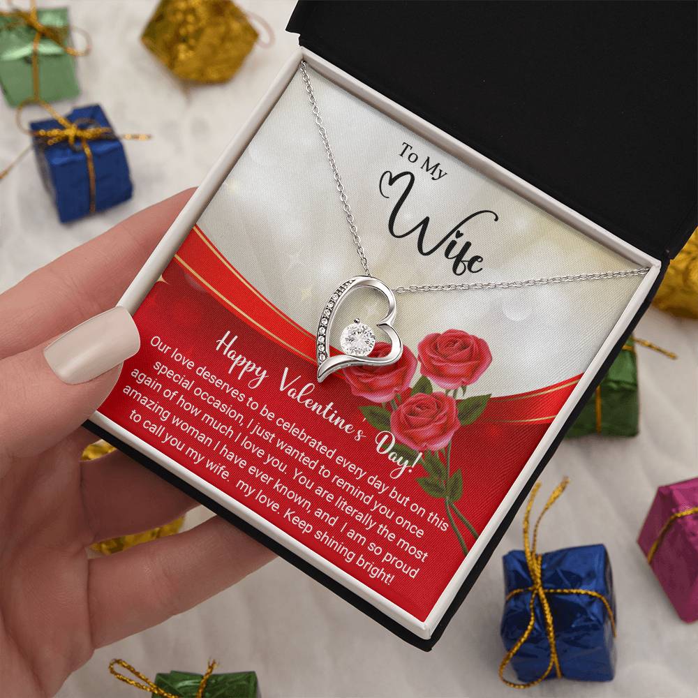 To My Wife - Valentines gift - Forever Love Necklace