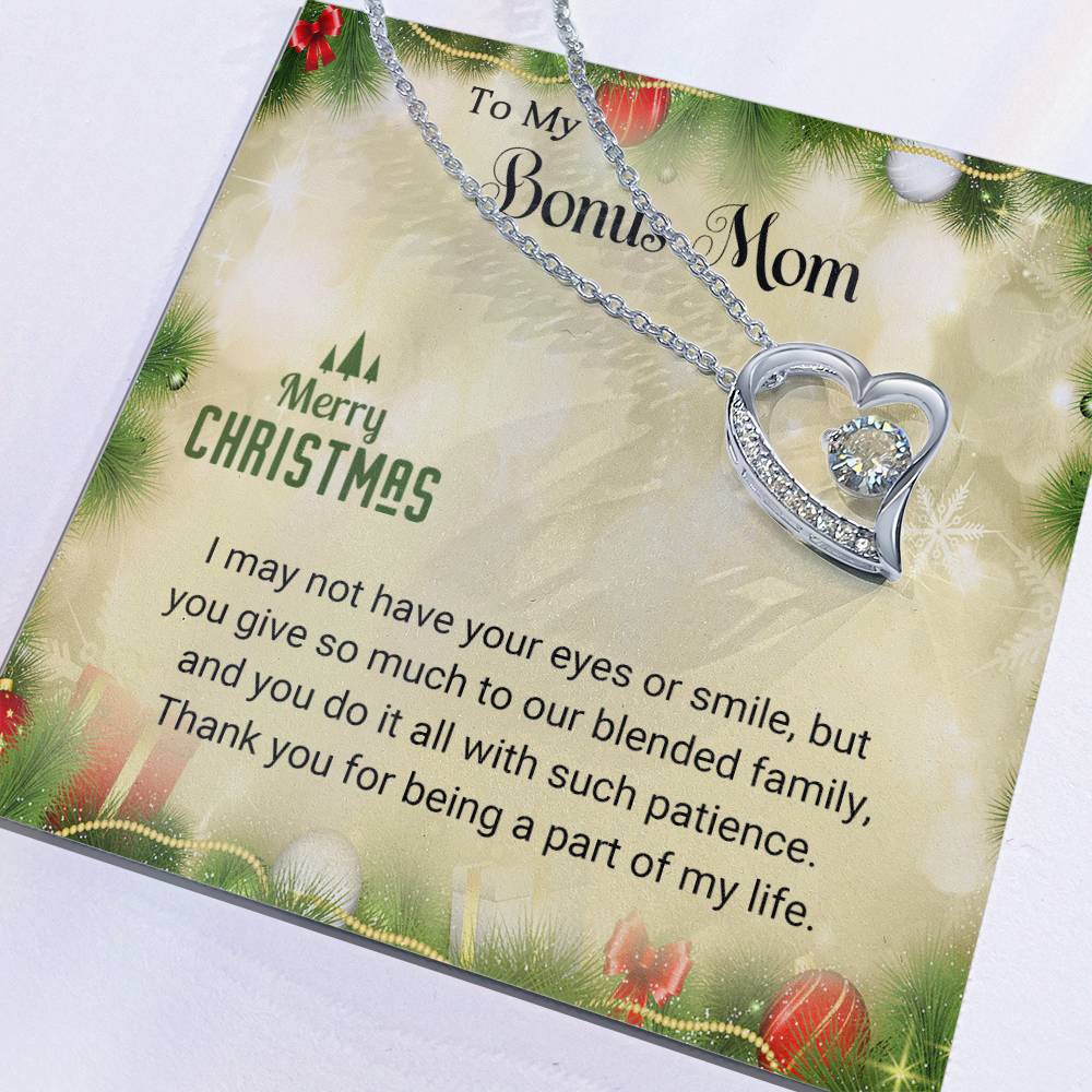 Bonus Mom - Eyes - Christmas Gift - Forever Love Necklace