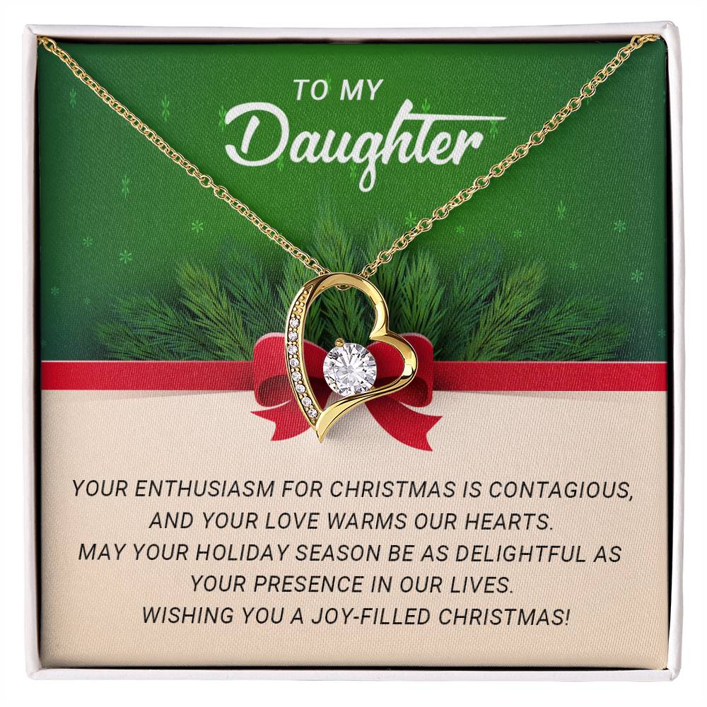 Daughter - Joy-filled - Christmas Gift - Forever Love Necklace