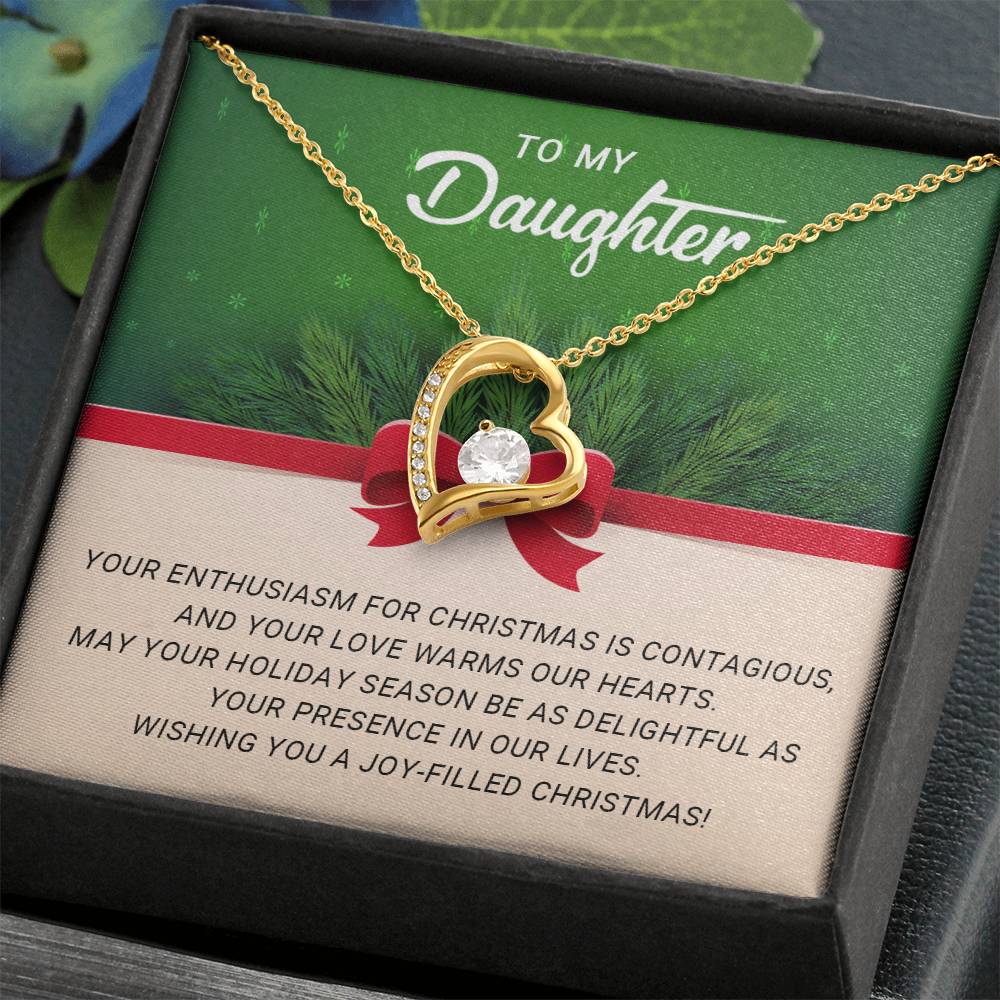 Daughter - Joy-filled - Christmas Gift - Forever Love Necklace