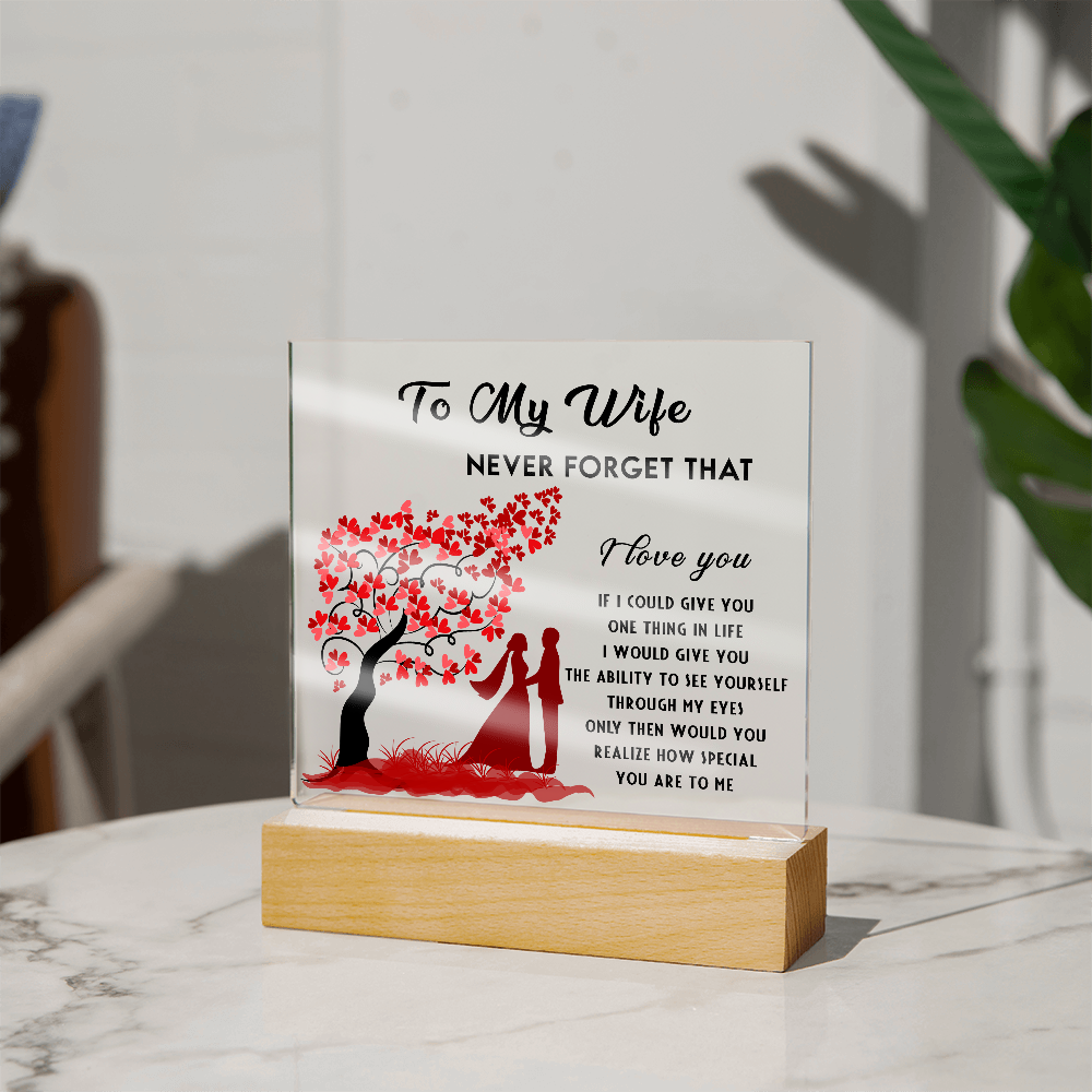 To My Wife - Valentine's Day Best Gift From Husband - Acrylic Square Plaque