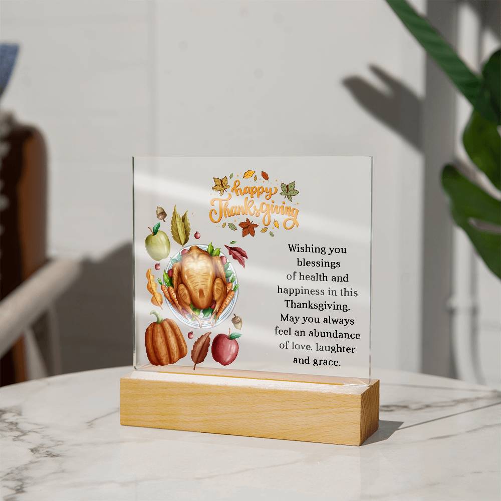 Perfect Thanksgiving Gift - Acrylic Square Plaque