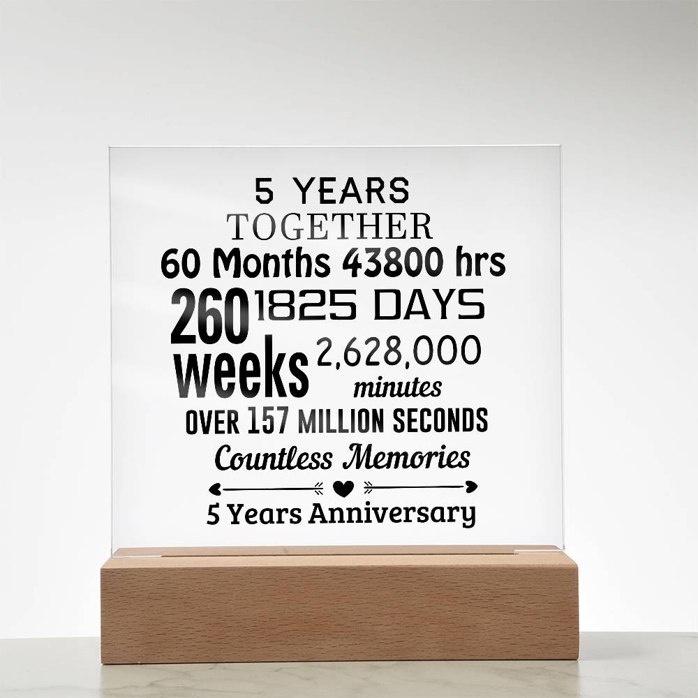 Best Anniversary Gift - Acrylic Square Plaque