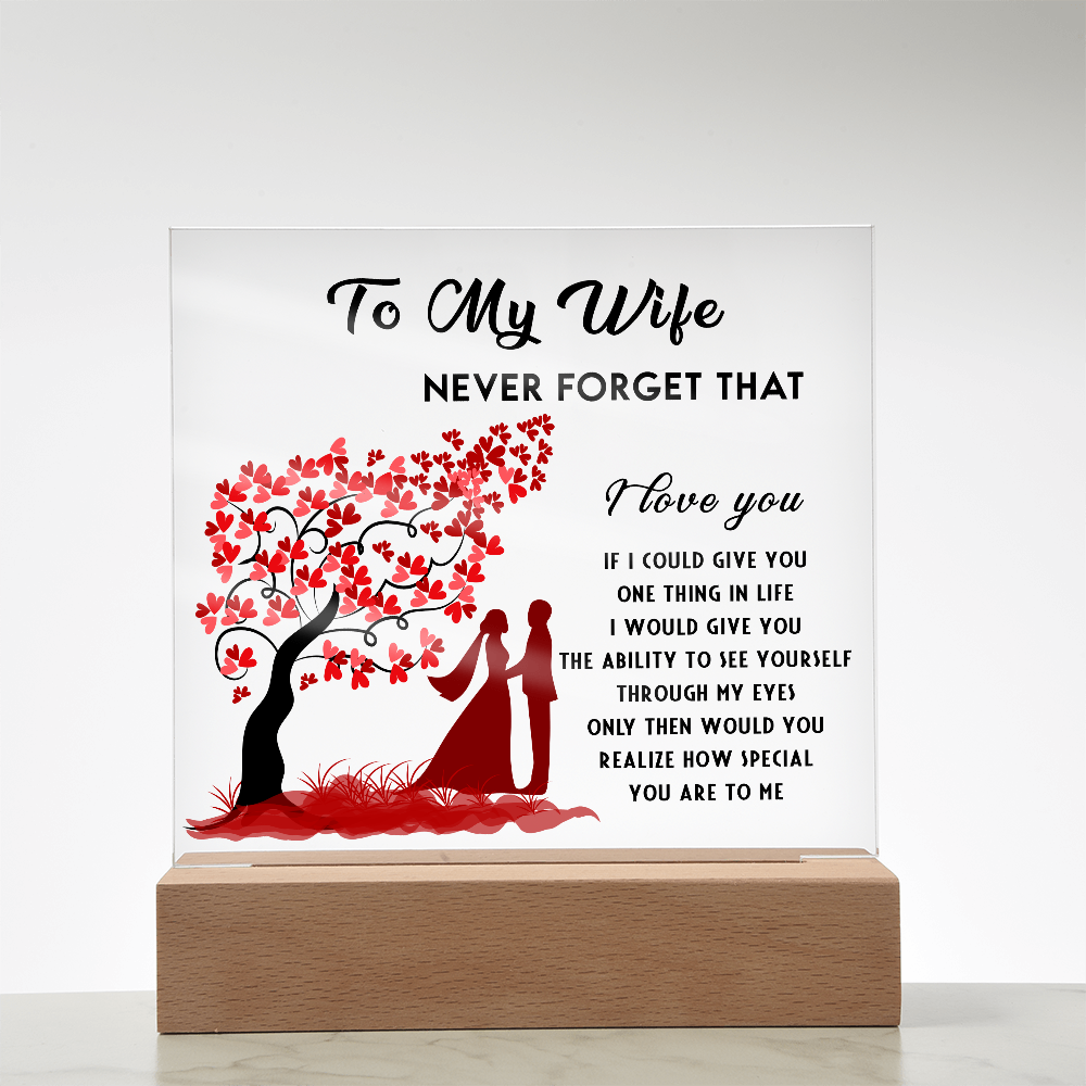 To My Wife - Valentine's Day Best Gift From Husband - Acrylic Square Plaque