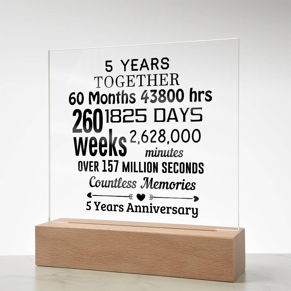 Best Anniversary Gift - Acrylic Square Plaque