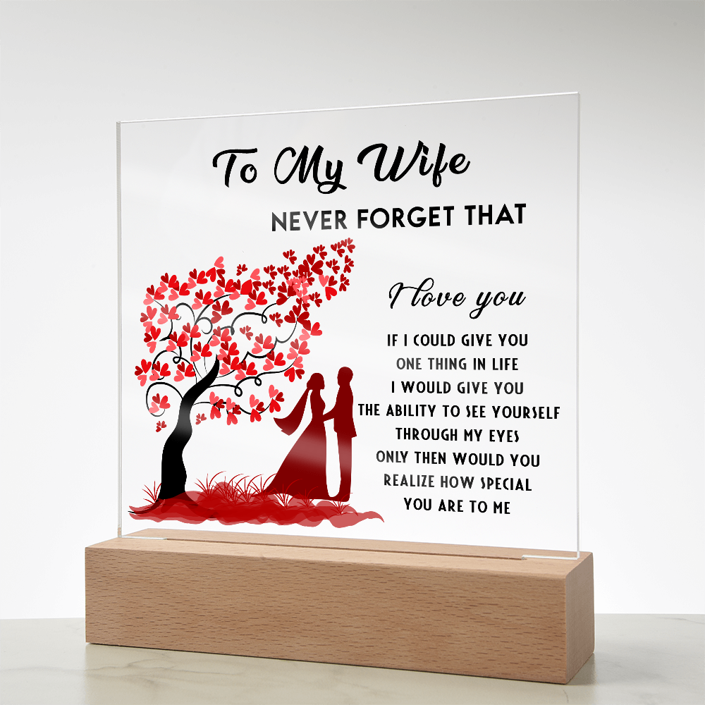 To My Wife - Valentine's Day Best Gift From Husband - Acrylic Square Plaque