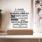 Best Anniversary Gift - Acrylic Square Plaque