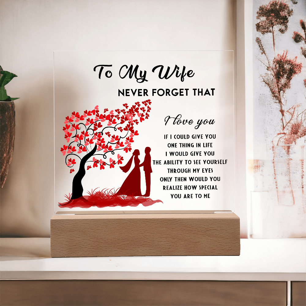 To My Wife - Valentine's Day Best Gift From Husband - Acrylic Square Plaque