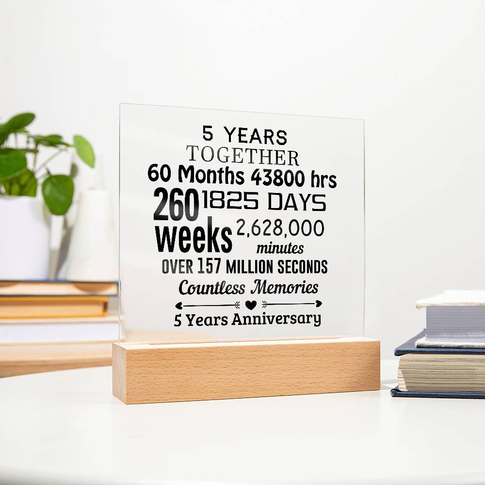 Best Anniversary Gift - Acrylic Square Plaque