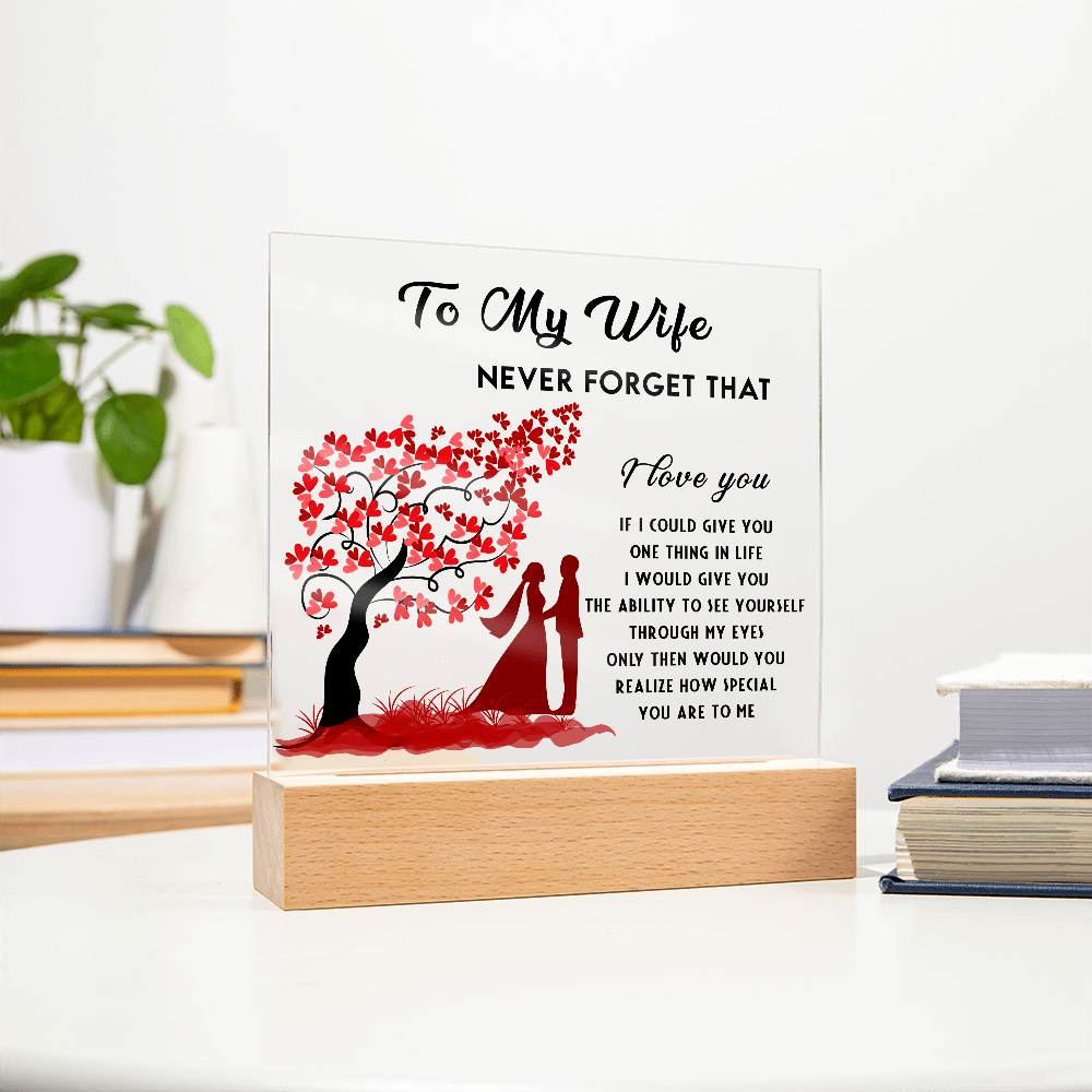 To My Wife - Valentine's Day Best Gift From Husband - Acrylic Square Plaque